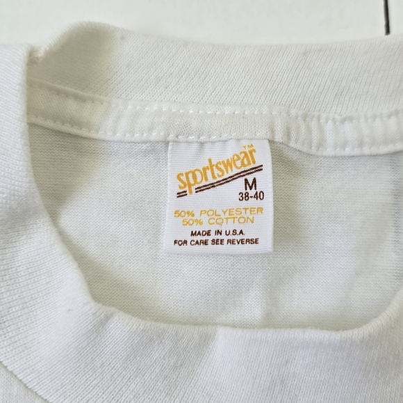 Vintage 80s Daytona Beach Palm Tree Crop Top Medium - Picture 6 of 7